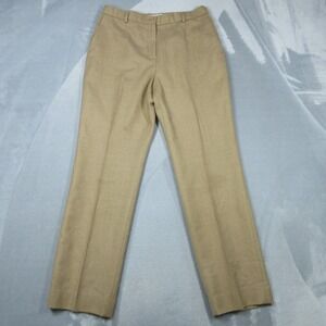 Pendleton Pants Womens 10 Petite Tan Dress Trousers Lined Flat Front Made USA